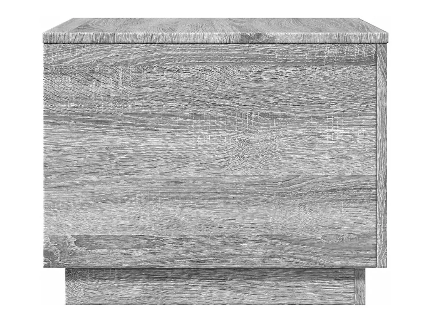Mesa De Centro| Mesa de centro | Mesa de apoio com luzes LED 50x50x40 cm sonoma cinza-claro Cinzento