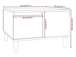 Mesa de centro | Mesa de apoio 55x55x36.5 cm derivados de madeira^ Mesa De Centro
