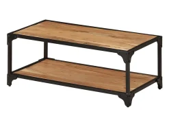 Mesa De Centro* Mesa de centro | Mesa de apoio | Mesa de café 90x45x35 cm madeira de acácia maciça Castanho