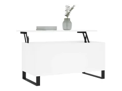 Mesa De Centro| Mesa de centro | Mesa de apoio 90x44.5x45 cm derivados de madeira Branco