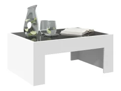 Mesa de centro | Mesa de apoio luzes LED Infinity 70x50x30 cm^ Mesa De Centro