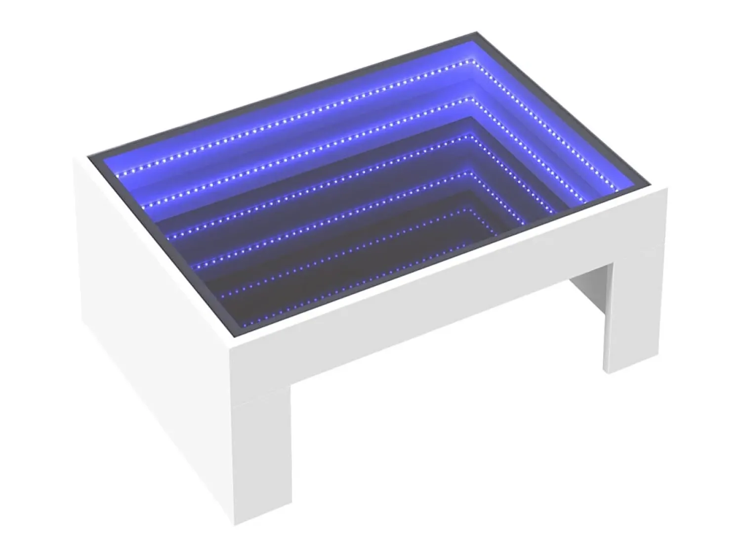 Mesa de centro | Mesa de apoio luzes LED Infinity 70x50x30 cm^ Mesa De Centro