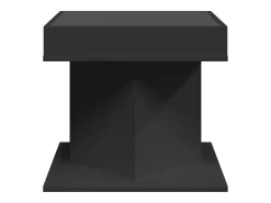 Mesa de centro | Mesa de apoio c/ LEDs 50x50x45cm contraplacado brilhante^ Mesa De Centro