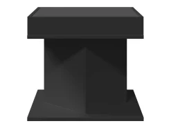 Mesa de centro | Mesa de apoio c/ LEDs 50x50x45cm contraplacado brilhante^ Mesa De Centro