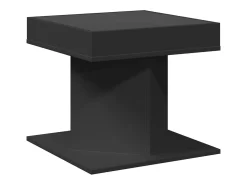 Mesa de centro | Mesa de apoio c/ LEDs 50x50x45cm contraplacado brilhante^ Mesa De Centro