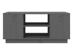 Hot Mesa de centro | Mesa de apoio 90x49x40.5 cm madeira de pinho maciça Cinzento