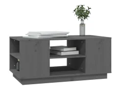 Hot Mesa de centro | Mesa de apoio 90x49x40.5 cm madeira de pinho maciça Cinzento