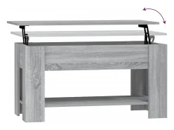 Mesa de centro | Mesa de apoio 101x49x52cm derivados de madeira sonoma^ Mesa De Centro
