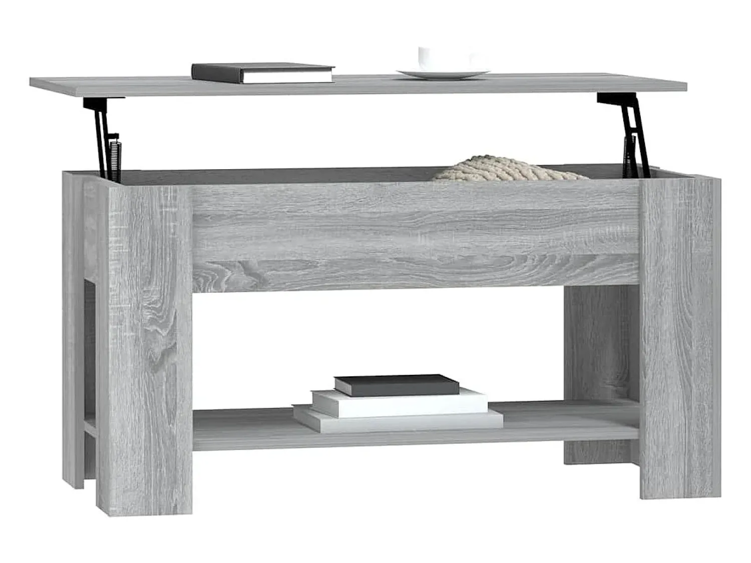 Mesa de centro | Mesa de apoio 101x49x52cm derivados de madeira sonoma^ Mesa De Centro