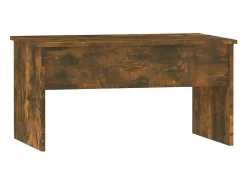 Mesa De Centro| Mesa de centro | Mesa de apoio 80x50.5x41.5cm madeira processada carvalho fumado Castanho
