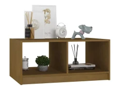 Mesa de centro | Mesa de apoio 75x50x33.5 cm pinho maciço mel^ Mesa De Centro