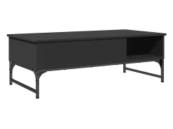 Mesa De Centro* Mesa de centro | Mesa de apoio 100x50x35 cm derivados de madeira/metal Preto