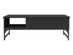 Mesa De Centro* Mesa de centro | Mesa de apoio 100x50x35 cm derivados de madeira/metal Preto
