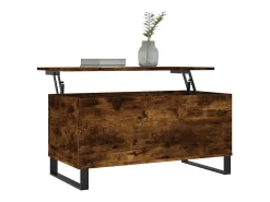 Mesa De Centro* Mesa de centro | Mesa de apoio 90x44.5x45 cm derivados madeira carvalho fumado Castanho