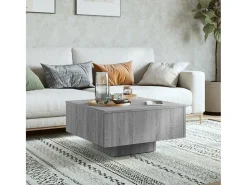 Mesa De Centro* Mesa de centro | Mesa de apoio 60x60x31.5 cm derivados de madeira cinza sonoma Cinzento