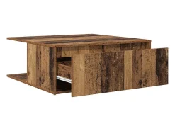 Discount Mesa de centro | Mesa de apoio com gaveta Madeira antiga 80x80x31 cm Castanho