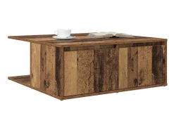 Discount Mesa de centro | Mesa de apoio com gaveta Madeira antiga 80x80x31 cm Castanho