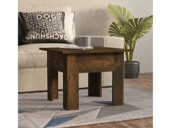 Online Mesa de centro | Mesa de apoio 55x55x42 cm aglomerado cor carvalho fumado Castanho