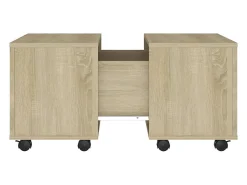 Outlet Mesa de centro | Mesa de apoio 60x60x38 cm derivados de madeira carvalho sonoma Castanho