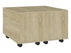 Outlet Mesa de centro | Mesa de apoio 60x60x38 cm derivados de madeira carvalho sonoma Castanho