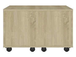 Outlet Mesa de centro | Mesa de apoio 60x60x38 cm derivados de madeira carvalho sonoma Castanho