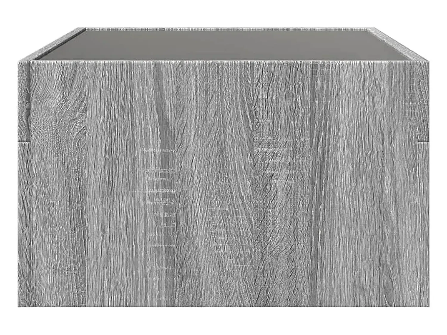 Mesa De Centro| Mesa de centro | Mesa de apoio luzes LED Infinity 70x50x30 cm sonoma Cinzento