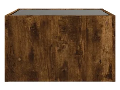 Mesa de centro | Mesa de apoio luzes LED Infinity 50x50x30 cm carvalho fumado^ Mesa De Centro