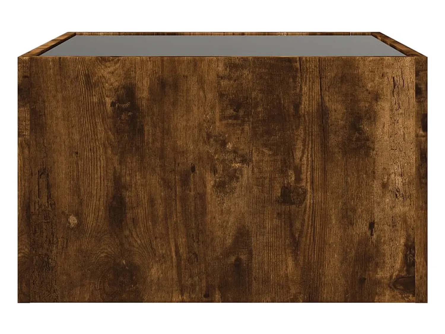 Mesa de centro | Mesa de apoio luzes LED Infinity 50x50x30 cm carvalho fumado^ Mesa De Centro