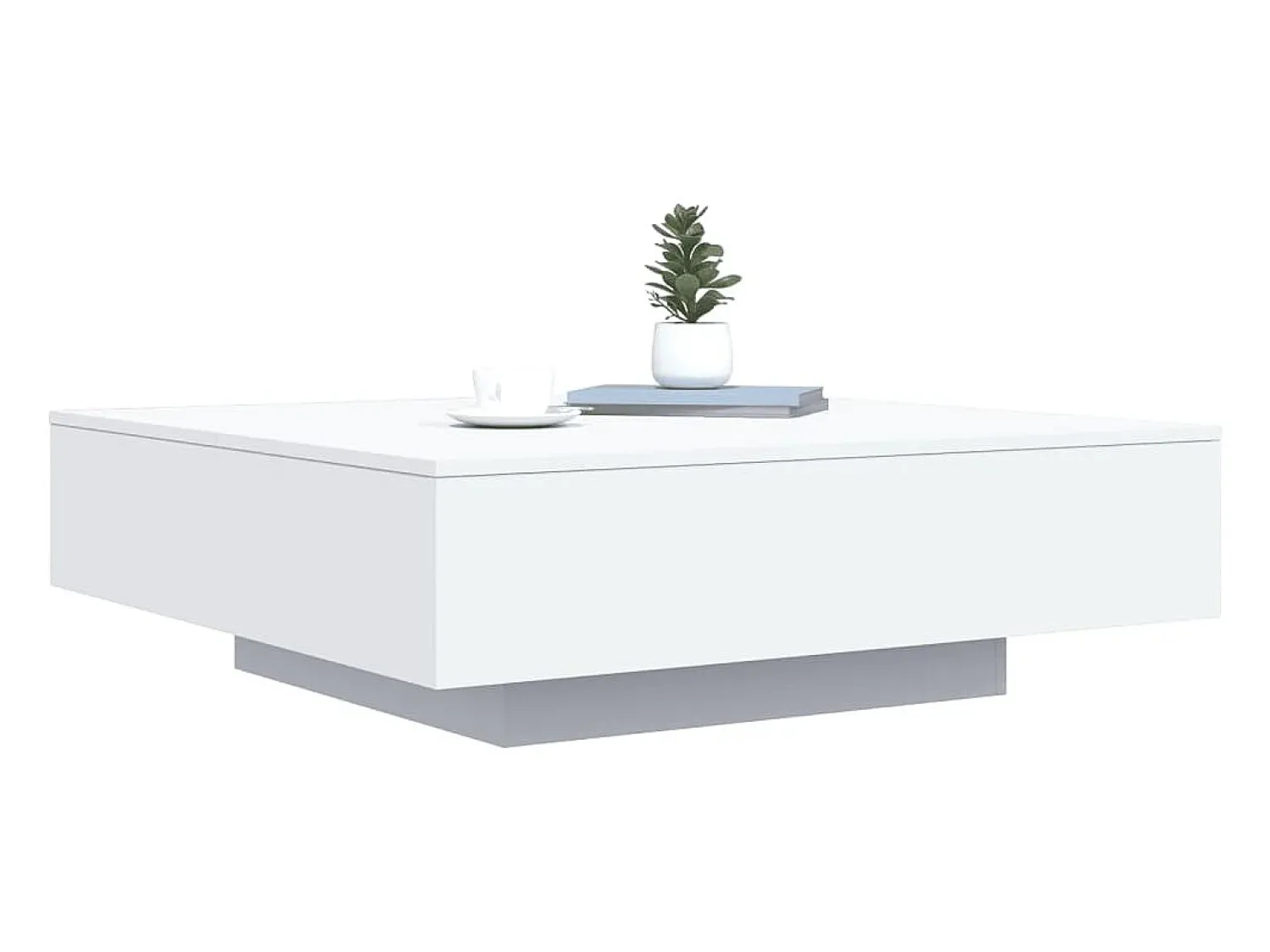 Hot Mesa de centro | Mesa de apoio 100x100x31 cm derivados de madeira Branco