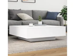 Hot Mesa de centro | Mesa de apoio 100x100x31 cm derivados de madeira Branco