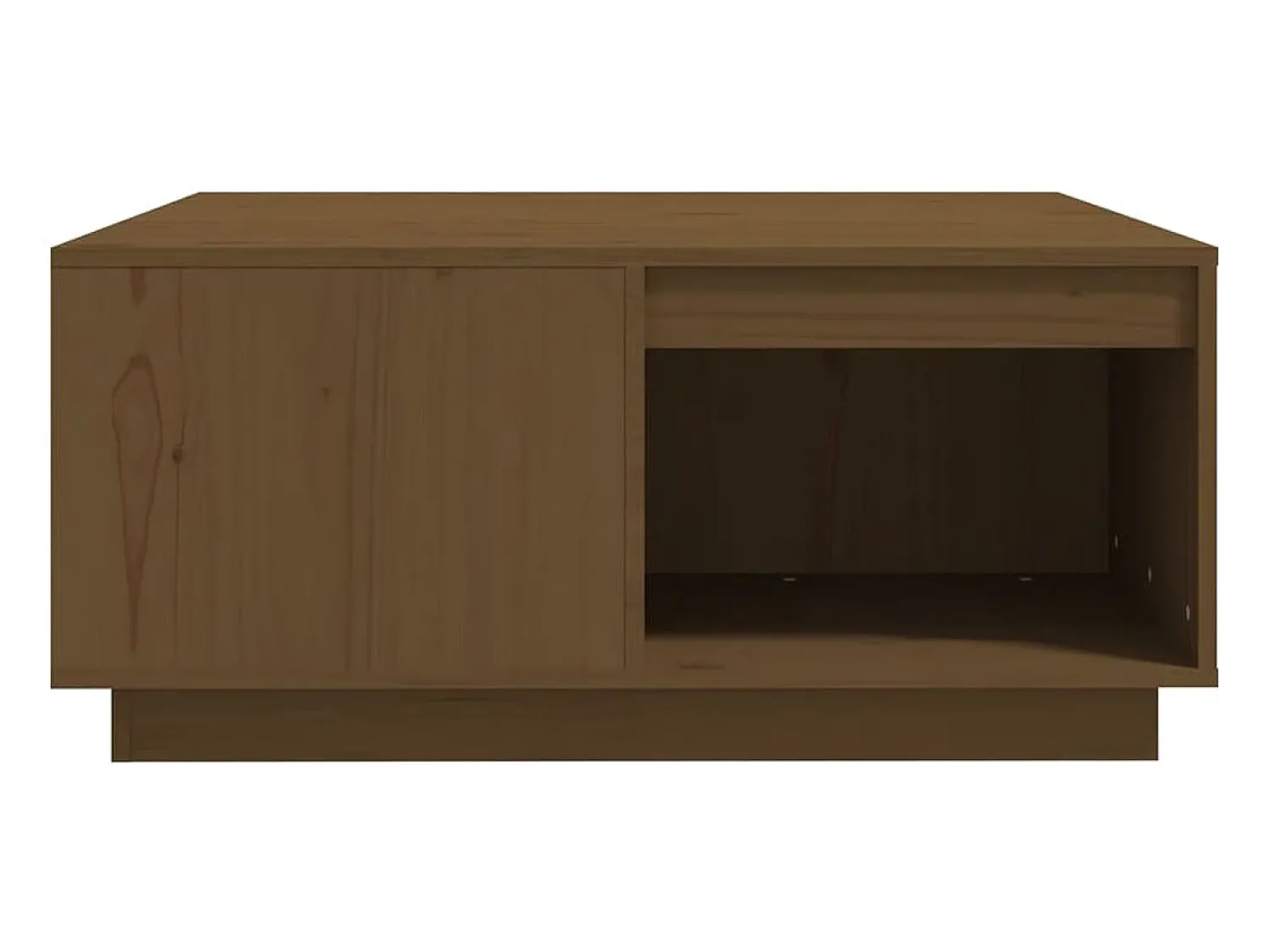 Mesa De Centro* Mesa de centro | Mesa de apoio 80x81x36.5 cm madeira pinho maciça mel Castanho