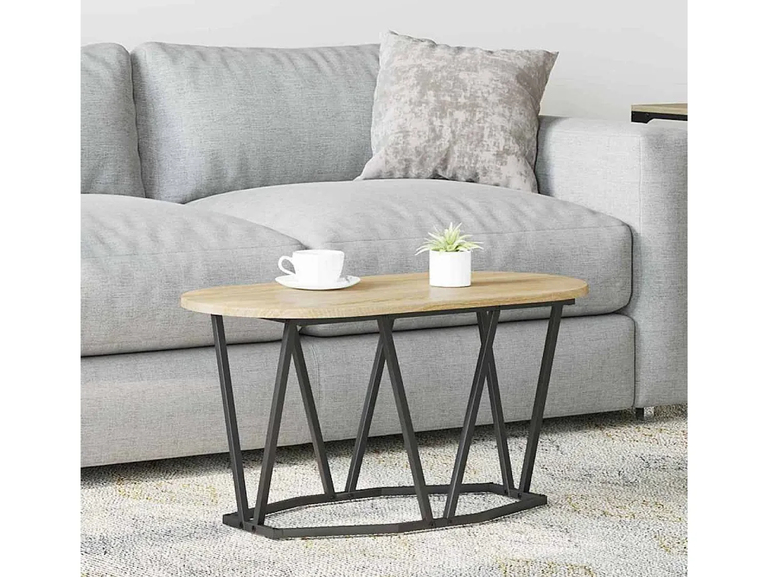 Mesa de centro | Mesa de apoio | Mesa de café Carvalho sonoma 80x40x40.5 cm^ Mesa De Centro