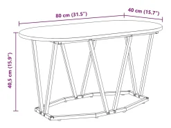 Mesa de centro | Mesa de apoio | Mesa de café Carvalho sonoma 80x40x40.5 cm^ Mesa De Centro