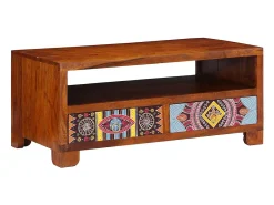 Mesa de centro | Mesa de apoio | Mesa de café 90x50x40 cm madeira de acácia maciça^ Mesa De Centro