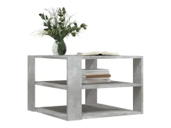 Mesa de centro | Mesa de apoio 59.5x59.5x40 cm derivados madeira cinza-cimento^ Mesa De Centro
