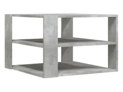Mesa de centro | Mesa de apoio 59.5x59.5x40 cm derivados madeira cinza-cimento^ Mesa De Centro