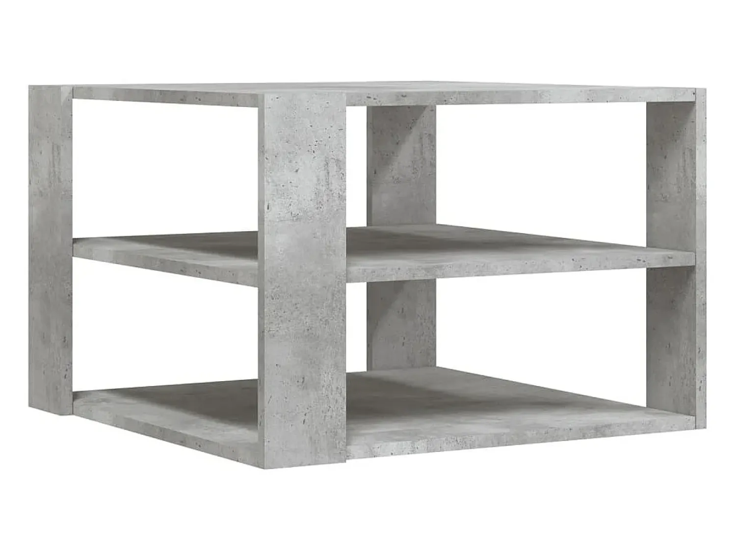 Mesa de centro | Mesa de apoio 59.5x59.5x40 cm derivados madeira cinza-cimento^ Mesa De Centro