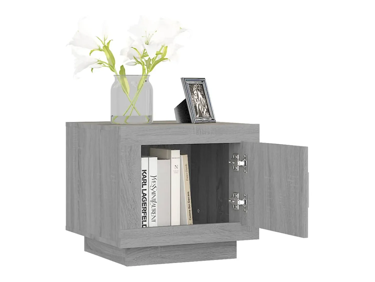 Outlet Mesa de centro | Mesa de apoio 51x50x45 cm derivados de madeira sonoma Cinzento