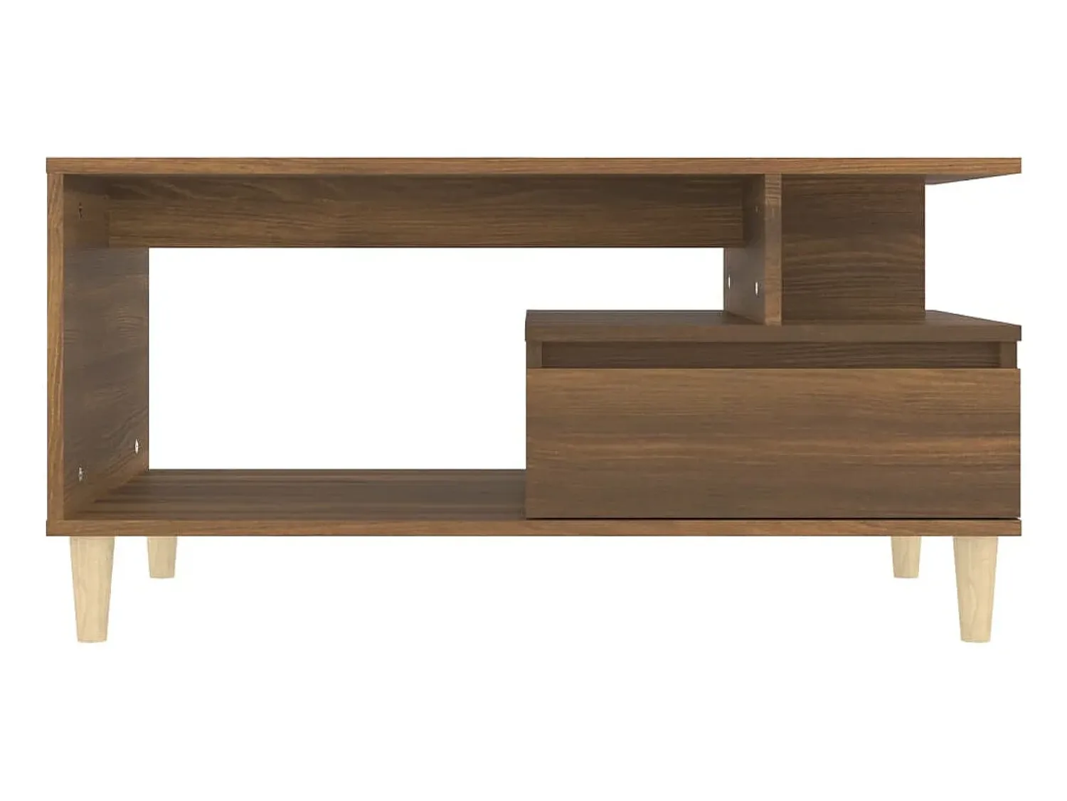 Mesa De Centro| Mesa de centro | Mesa de apoio 90x49x45 cm derivados de madeira carvalho Castanho