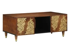 Mesa De Centro| Mesa de centro | Mesa de apoio | Mesa de café mel 100x54x40 cm Castanho