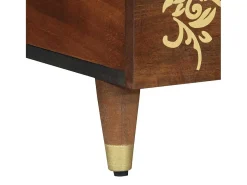 Mesa De Centro| Mesa de centro | Mesa de apoio | Mesa de café mel 100x54x40 cm Castanho
