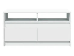 Mesa De Centro| Mesa de centro | Mesa de apoio com luzes LED derivados de madeira Branco