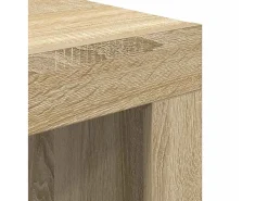 New Mesa de centro | Mesa de apoio 50x50x35 cm derivados de madeira carvalho sonoma Castanho