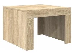 New Mesa de centro | Mesa de apoio 50x50x35 cm derivados de madeira carvalho sonoma Castanho