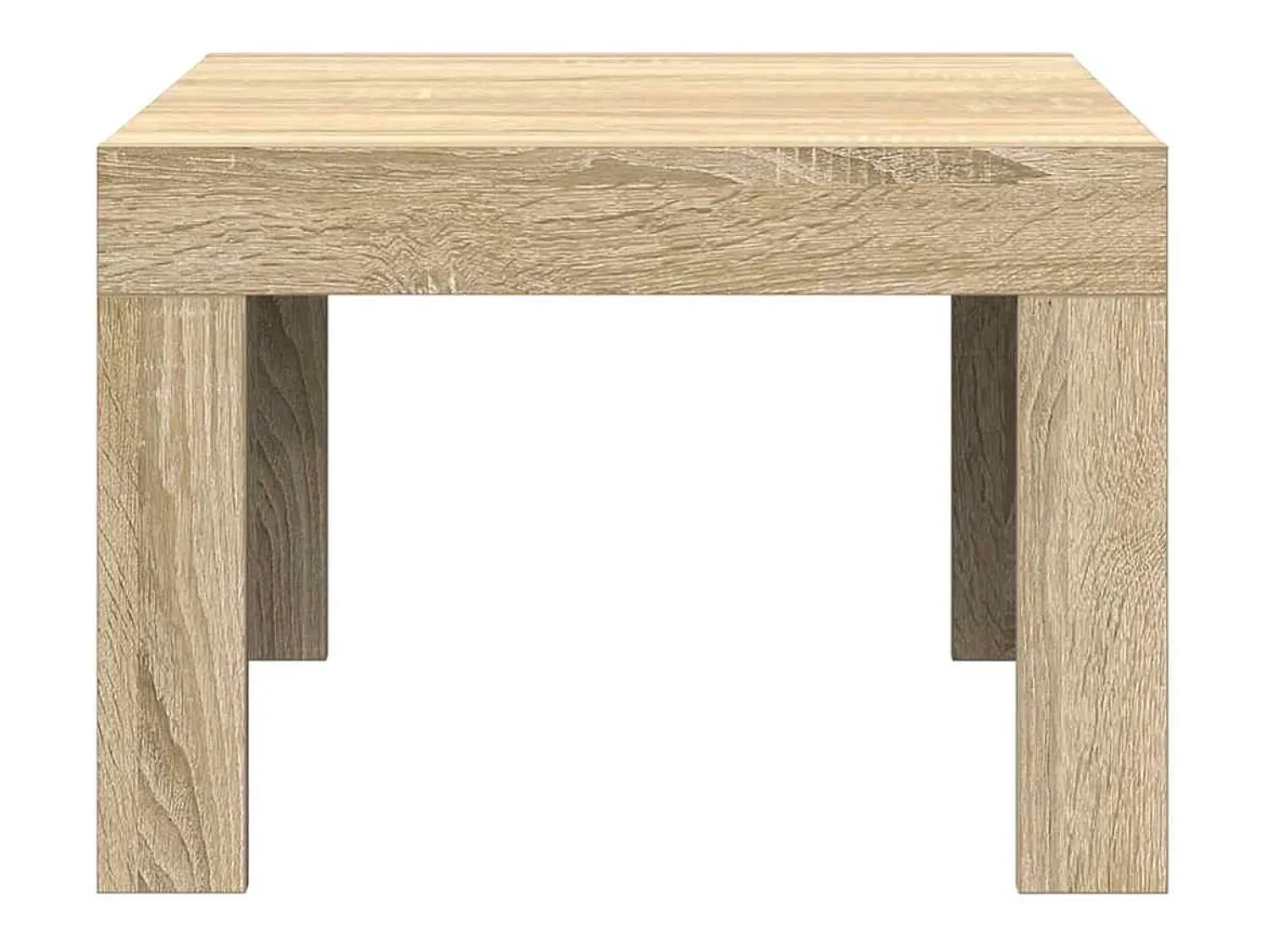 New Mesa de centro | Mesa de apoio 50x50x35 cm derivados de madeira carvalho sonoma Castanho