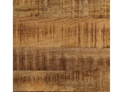 Mesa De Centro| Mesa de centro | Mesa de apoio madeira de mangueira maciça áspera e aço 110 cm Castanho