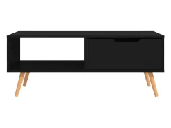 Hot Mesa de centro | Mesa de apoio 100x49.5x43 cm derivados de madeira Preto
