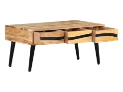 Mesa De Centro| Mesa de centro | Mesa de apoio | Mesa de café 88x50x42 cm madeira de acácia maciça Castanho