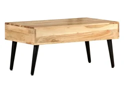 Mesa De Centro| Mesa de centro | Mesa de apoio | Mesa de café 88x50x42 cm madeira de acácia maciça Castanho