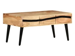 Mesa De Centro| Mesa de centro | Mesa de apoio | Mesa de café 88x50x42 cm madeira de acácia maciça Castanho